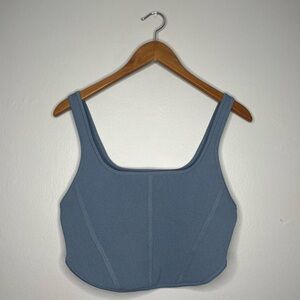 Aritzia Babaton Blue Contour Cropped Tank Z